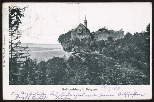 Gebhardsberg b. Bregenz : [Correspondenz-Karte ...]