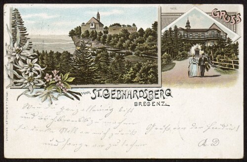 Gruss vom St. Gebhardsberg Bregenz : [Correspondenz-Karte ...]