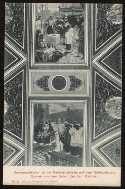 [Bregenz] Deckenmalereien in der Gebhardskirche auf dem Gebhardsberg : Scenen aus dem Leben des heil. Gebhard