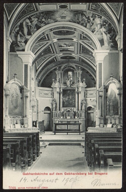 Gebhardskirche auf dem Gebhardsberg bei Bregenz : [Correspondenz-Carte ...]