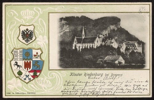 Kloster Riedenburg bei Bregenz : [Correspondenz-Karte An ... in ...]