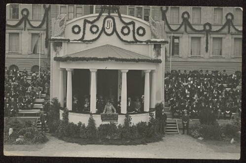 [Kaiser Franz Josef I. und die Ehrengäste 1909 in Bregenz]