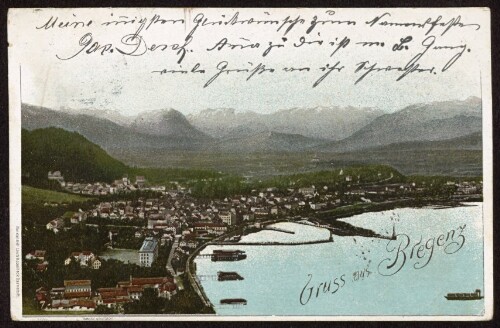 Gruss aus Bregenz : [Correspondenz-Karte An ... in ...]