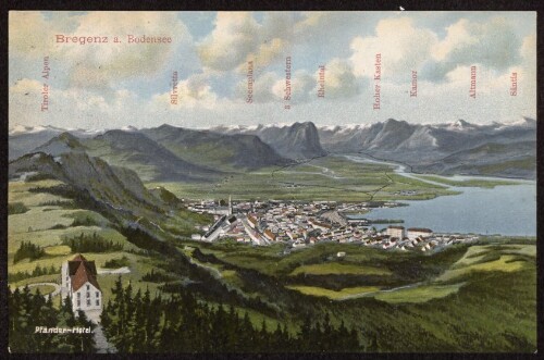 Bregenz a. Bodensee : Tiroler Alpen : Silvretta : Scesaplana : Rheintal ... ;