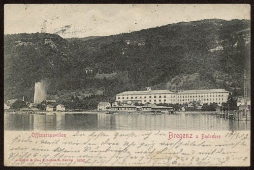 Bregenz a. Bodensee : Offizierspavillon : [Postkarte ...]