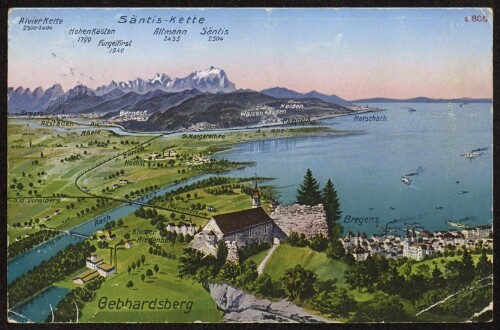 Bregenz Gebhardsberg : Säntis-Kette ... ;
