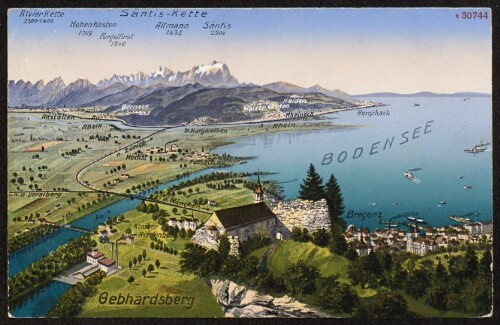 Bregenz : Bodensee : Gebhardsberg : Säntis-Kette ... ;