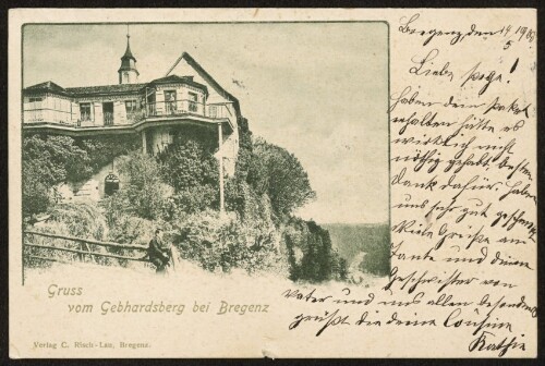 Gruss vom Gebhardsberg bei Bregenz : [Correspondenz-Karte ...]