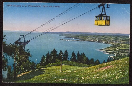 Bregenz a. B. Pfänderbahn. Blick auf Lindau