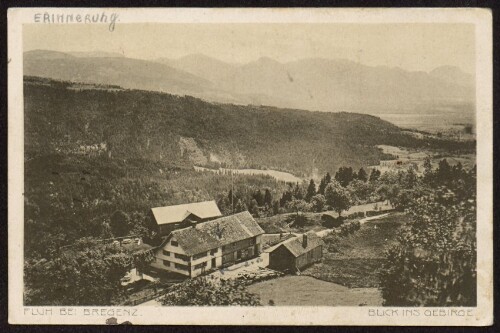 Fluh bei Bregenz : Blick ins Gebirge