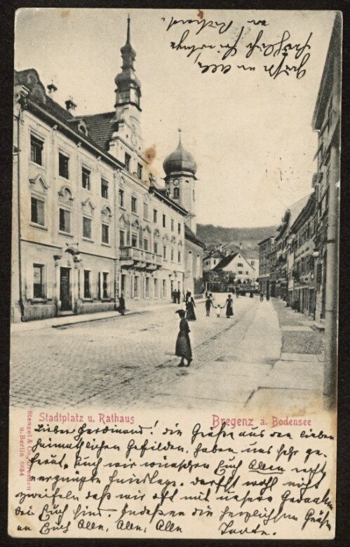 Bregenz a. Bodensee : Stadtplatz u. Rathaus : [Postkarte ...]