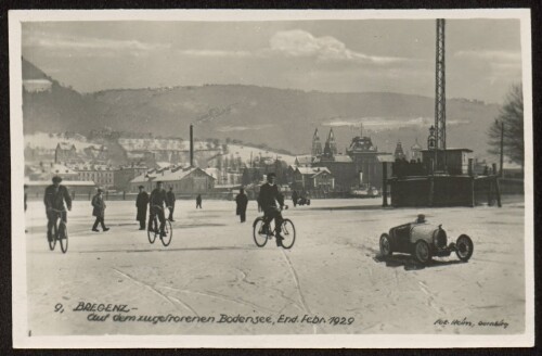 Bregenz - auf dem zugefrorenen Bodensee, End. Febr. 1929