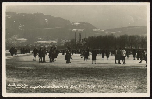 Bregenz, auf dem zugefrorenen Bodensee, End. Febr. 1929