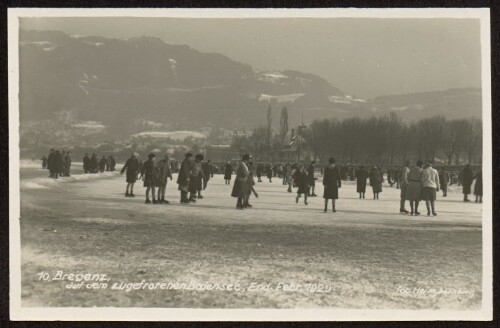 Bregenz, auf dem zugefrorenen Bodensee, End. Febr. 1929