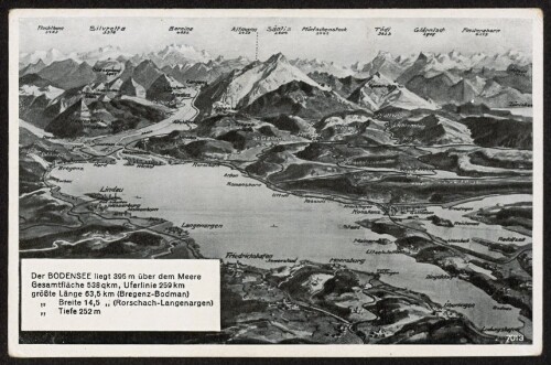 Der Bodensee liegt 395 m über dem Meere : Gesamtfläche : Uferlinie ... ;