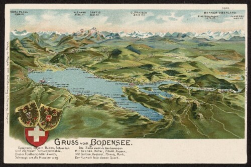 Gruss vom Bodensee : Österreich, Bayern, Baden, Schwaben ... : [Correspondenz-Karte ...]