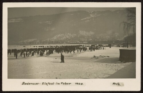 Bodensee - Eisfest im Feber 1929