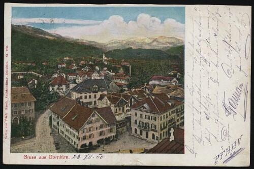 Gruss aus Dornbirn : [Korrespondenz-Karte An ... in ...]