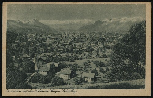 Dornbirn mit den Schweizer Bergen, Vorarlberg