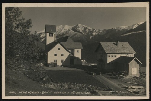 [Dornbirn] Neue Kirche i. Ebnit. Blick auf d. Mörzelspitze