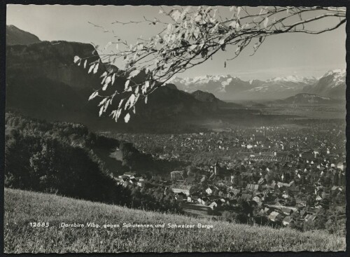 Dornbirn Vlbg. gegen Schutannen und Schweizer Berge