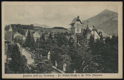 Dornbirn (430 m), Vorarlberg - Dr. Waibel-Straße u. die Villen Hämmerle