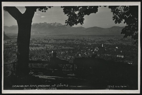 Dornbirn Hatlerdorf, mit Säntis : Blick v. Zanzenberg