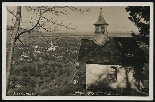 [Dornbirn] Bürgle, Blick auf Hatlerdorf