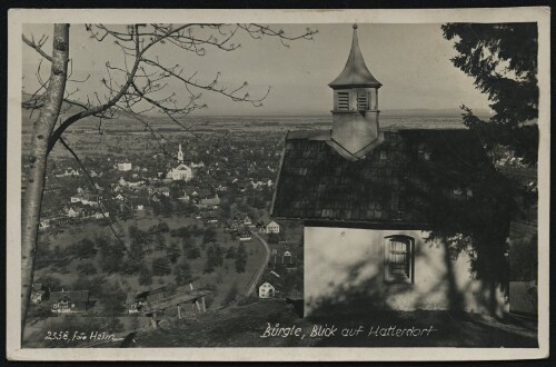 [Dornbirn] Bürgle, Blick auf Hatlerdorf