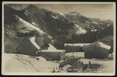 [Dornbirn] Winter in Ebnit 1100 m : Gasthof  Alpenrose 