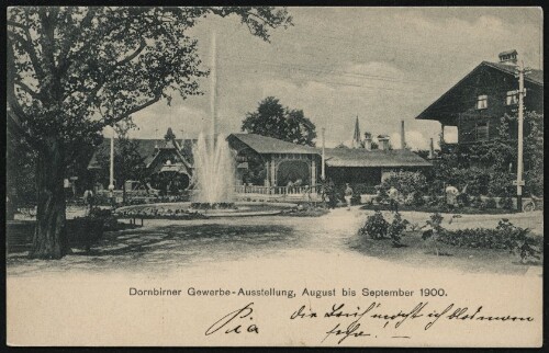 Dornbirner Gewerbe-Ausstellung, August bis September 1900 : [Postkarte ...]