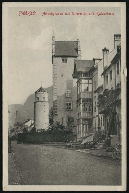 Feldkirch - Hirschgraben mit Churertor und Katzenturm