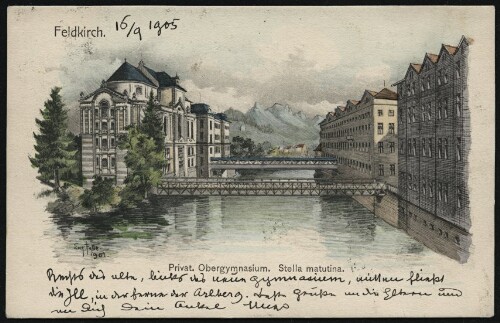 Feldkirch : Privat. Obergymnasium. Stella matutina : [Postkarte ...]