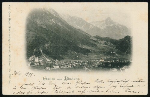 Gruss aus Bludenz : [Correspondenz-Karte An ... in ...]