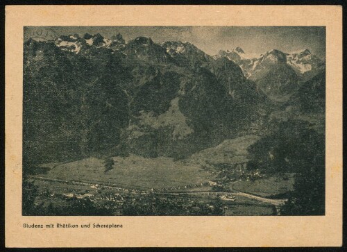 Bludenz mit Rhätikon und Schesaplana : [Postkarte ...]