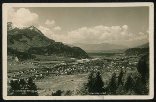 Bludenz mit den schweizer Bergen