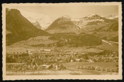 Bludenz 571 m gegen die Scesaplana 2969 m Vorarlberg