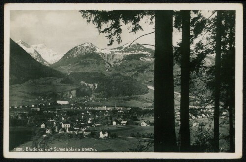 Bludenz mit Schesaplana 2967 m.