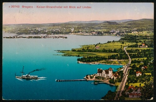 [Lochau] Bregenz - Kaiser-Strandhotel mit Blick auf Lindau