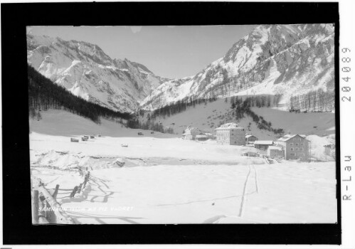 Samnaun 1850 m mit Piz Vadret : [Samnaun gegen Vesilspitze]