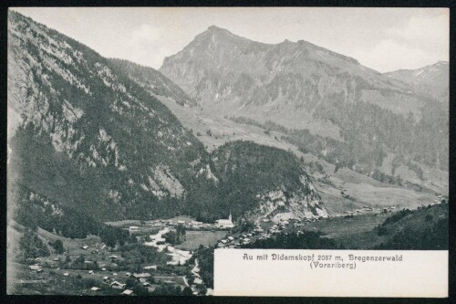 Au mit Didamskopf 2087 m, Bregenzerwald (Vorarlberg) : [Correspondenz-Karte ...]