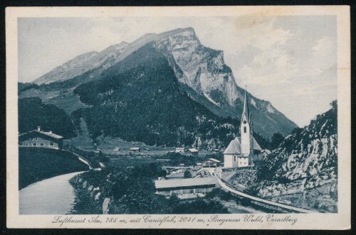 Luftkurort Au, 785 m, mit Canisfluh, 2041 m, Bregenzer Wald, Vorarlberg