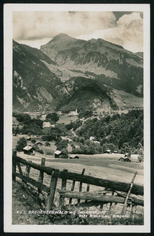 Au i. Bregenzerwald mit Didamskopf : [Fremdenverkehrs-Verein - Au - Bregenzerwald ...]