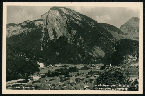 Au mit Argenzipfel i. Bregenzerwald mit Mittagsfluh u. Didamskopf