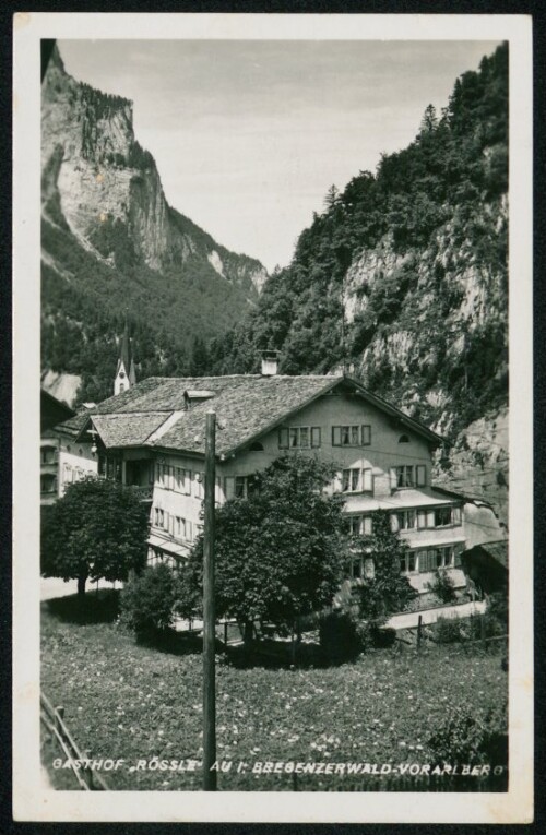 Gasthof  Rössle  Au i. Bregenzerwald Vorarlberg