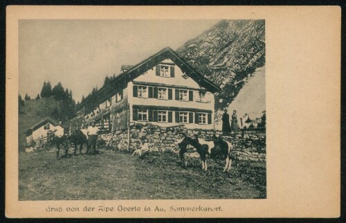 Gruß von der Alpe Öberle in Au, Sommerkurort