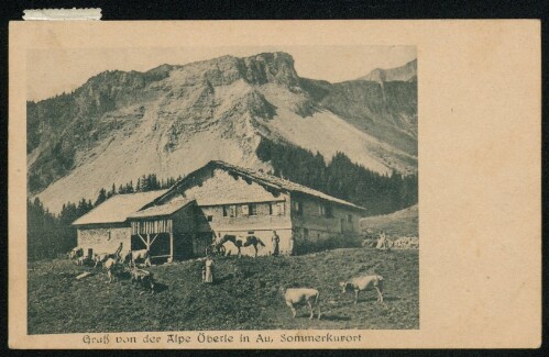 Gruß von der Alpe Öberle in Au, Sommerkurort