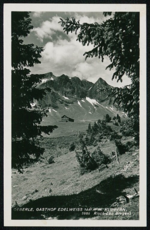 [Au] Oeberle, Gasthof Edelweiss 1441 m m. Klippern