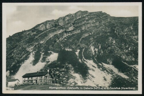 [Au] Alpengasthaus Edelweiß im Oeberle (1472 m) a. d. Canisfluh (Vorarlberg)