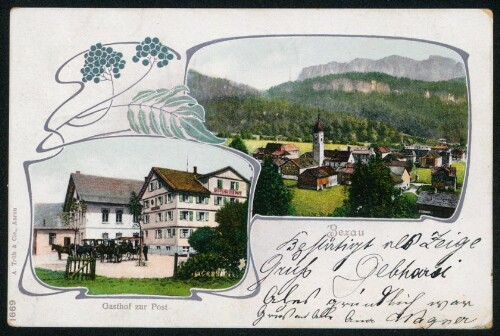 Bezau : Gasthof zur Post : [Correspondenzkarte Carte postale ...]